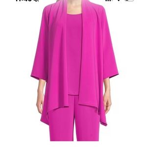 Caroline Rose Bold Fuchsia Open Cardigan